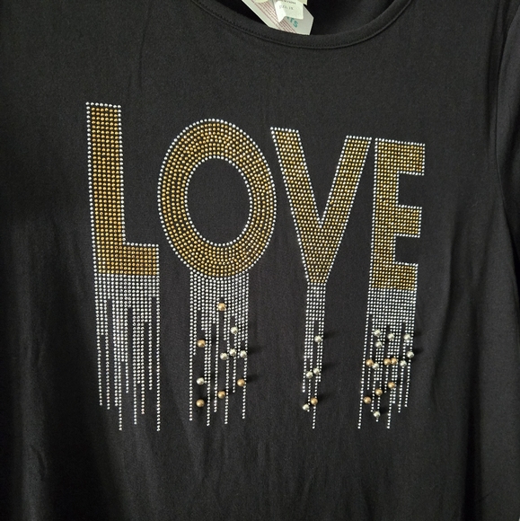 LOVE PLUS Size 3x Sparkly Bead top - NEW - Picture 6 of 12